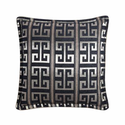Davinci Mateo Gold With Greek Key And Stripe Design European Pillowcase 65x65cm| Gold